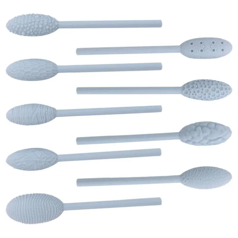 LIKE WISH Texture Tool Sets For Clay Art 9Pcs, Clay Modeling Pattern Rollers Kit, Clay Texture Rolling Emboss Plaids Hand Roller Oasis Select