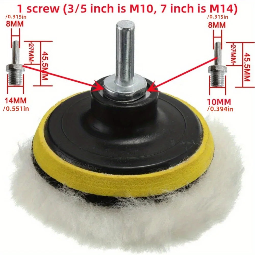 SLADE 8-Pc Car Polishing Pad Set – 3/5/7 Inch Buffing Kit Car Polishing Pad Set Oasis Select