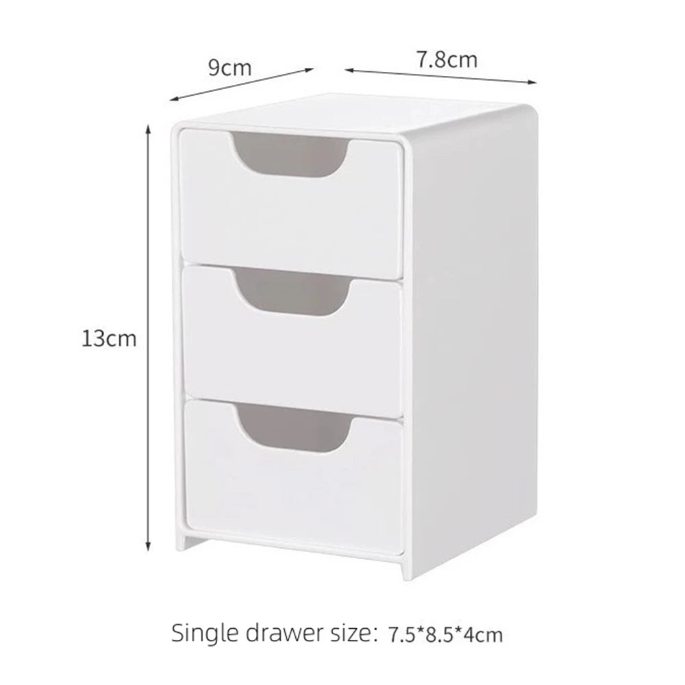 Mini 3-Tier Drawer Organizer for Desk, Jewelry & Cosmetics