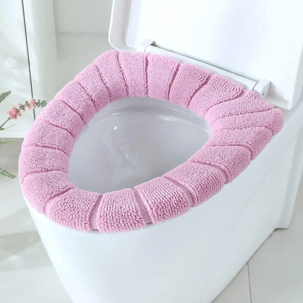 Washable Toilet Seat Cover – Stretchable Cushion Pad for Bathroom, Reusable Washable Soft Mat, Universal Fit Cold Weather Oasis Select