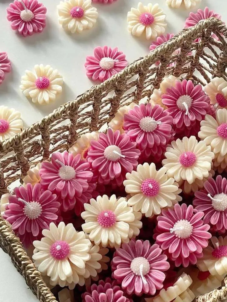 1/2pcs Daisy Candle Silicone Candle Mold for Candle Making Kit DIY Flower Handmade Candle Mold Oasis Select