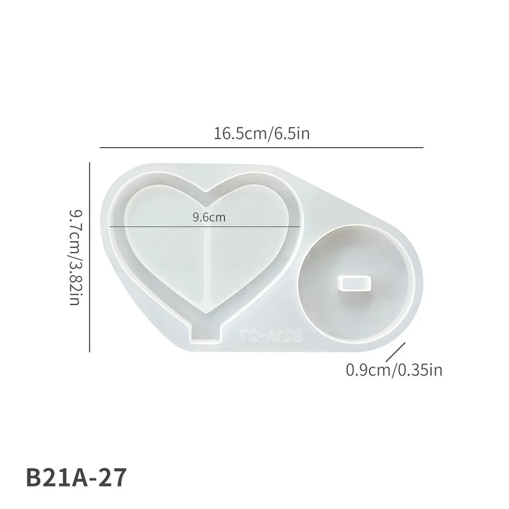 Double-layer Standing Photo Frame Silicone Resin Mold for DIY Handmade Resin Casting Tabletop Home Decor Craft Oasis Select A