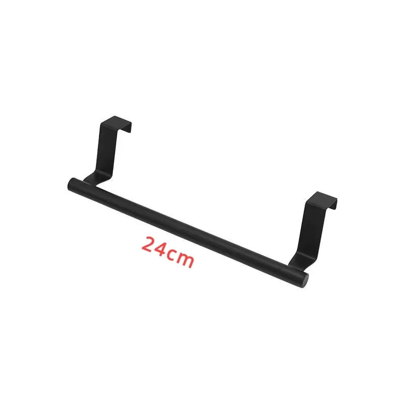 Over Cabinet Door Towel Bar Rack – Punch-Free Stainless Steel Cabinet Door Towel Rack Oasis Select black 1pc