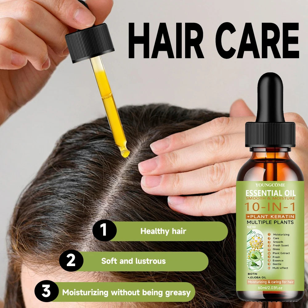 YOUNGCOME 10-in-1 Hair Essence Oil | Keratin & Jojoba