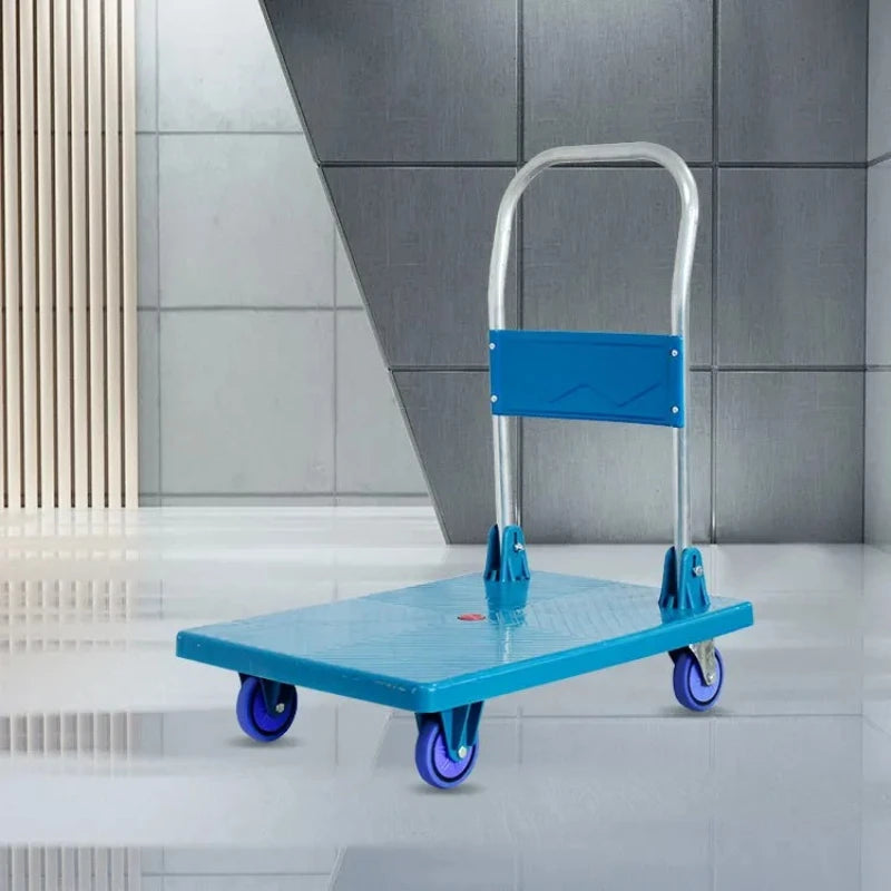 Trolley Portable Folding Silent Casters Handling Goods Trolley Silent Flat Truck Oasis Select