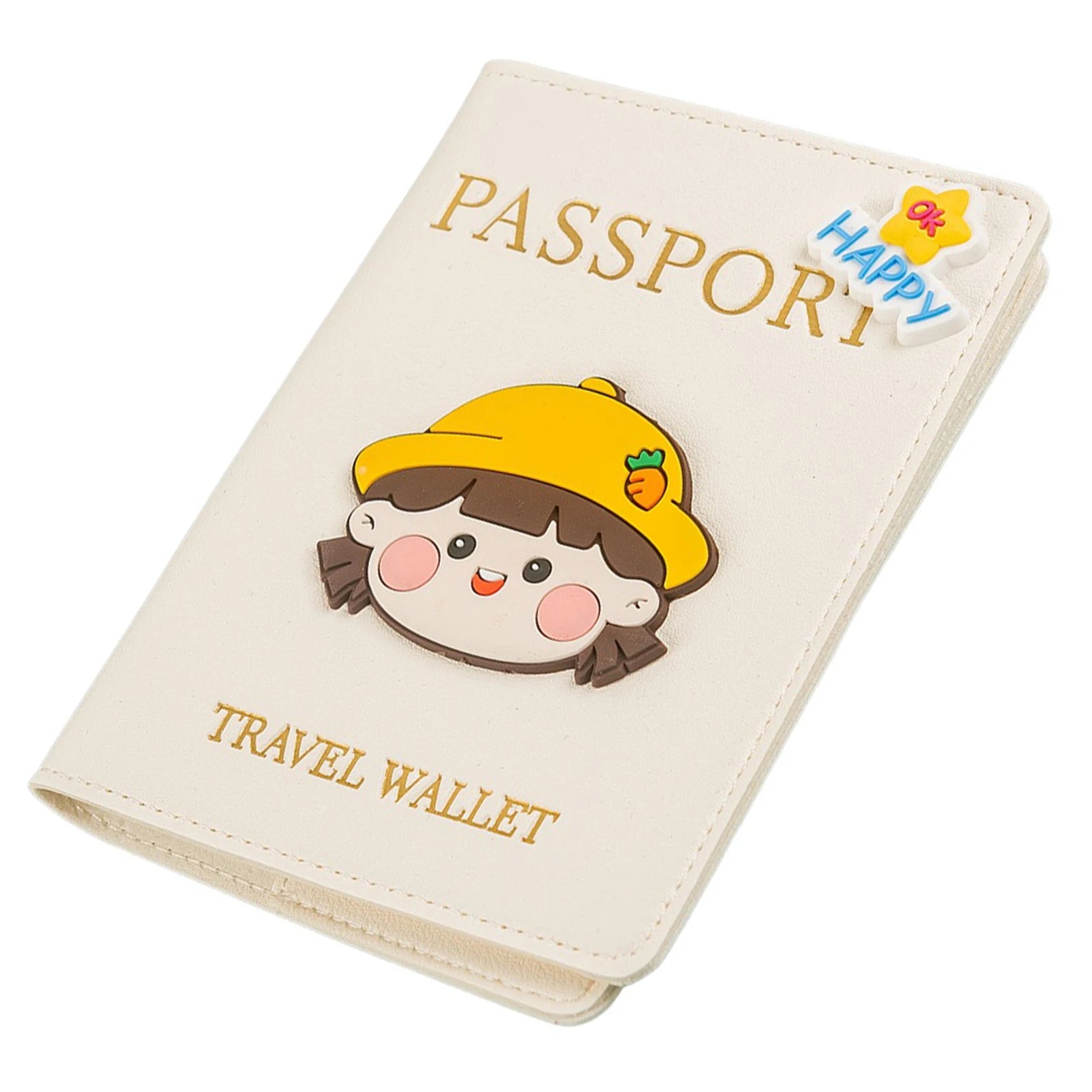 PU Leather Passport Cover | Cartoon Travel Document Holder