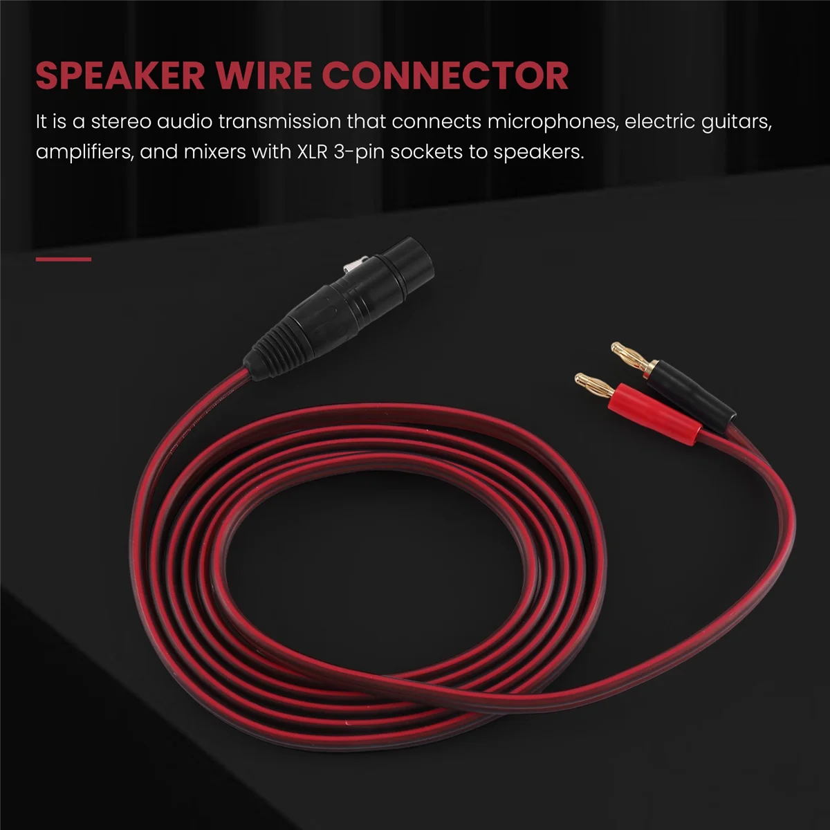 XLR to Banana Speaker Cable,XLR 3 Pin Female to Dual Banana Plugs Audio Cable, Gold-Plated 4mm Plug to XLR3 Pro HiFi Oasis Select