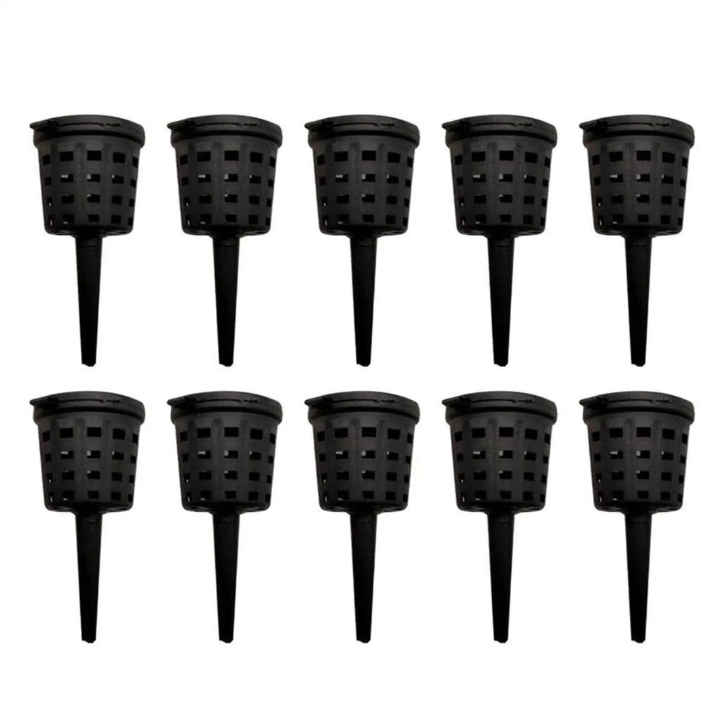 10Pcs Bonsai Fertilizer Box Mini Automatic Planting Basket Slow Release Fertilization Container Cover Portable Nursery Pot Oasis Select