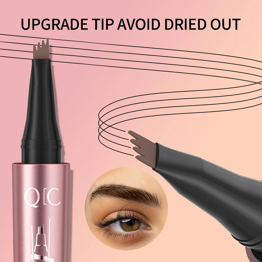 QIC 4-Claw Liquid Eyebrow Pen – 3D Microblading Brow Makeup