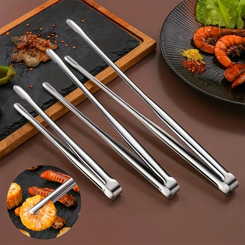Barbecue Tong Food Clip Stainless Steel Grill Tong Multifunctional Kitchen Rust-Resistant Serving Clip Camping BBQ Supplies Oasis Select