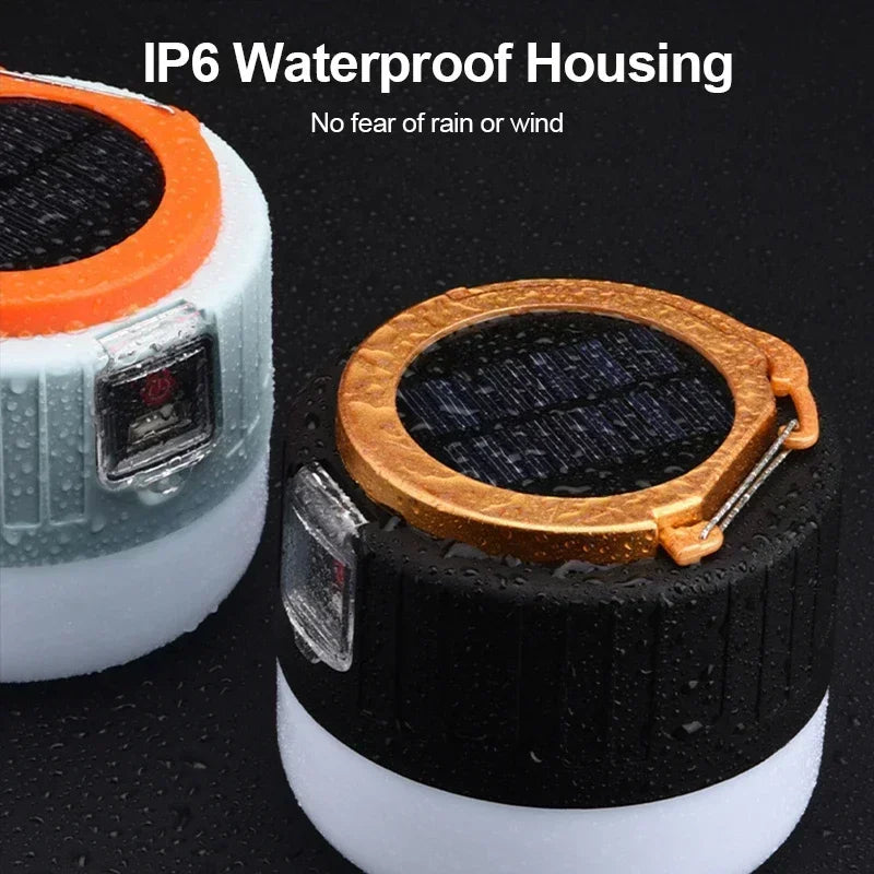 Solar Camping Light LED Rechargeable Lanterns with Remote Control Waterproof Power Bank Lights Outdoor Emergency Flashlight Oasis Select