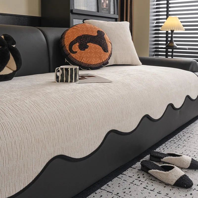 Sofa Cushion with Irregular Edging Simple Style Home Textile All Season Universal One-piece New Style Non-slip Oasis Select