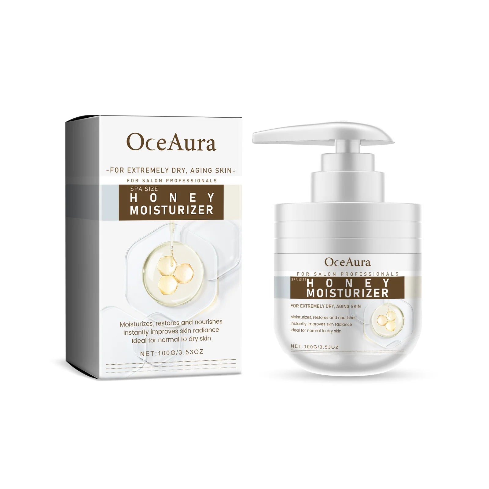 OceAura Retinol Anti-Aging Face & Body Moisturizer Cream 100g Anti-Aging Moisturizer Oasis Select Honey