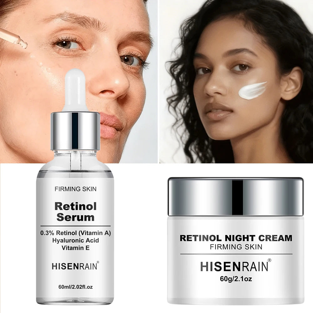 SUYARUN Retinol Gel Cream And Serum Set Anti-Aging Moisturizing Brightening Facial Skincare Treatment. Oasis Select