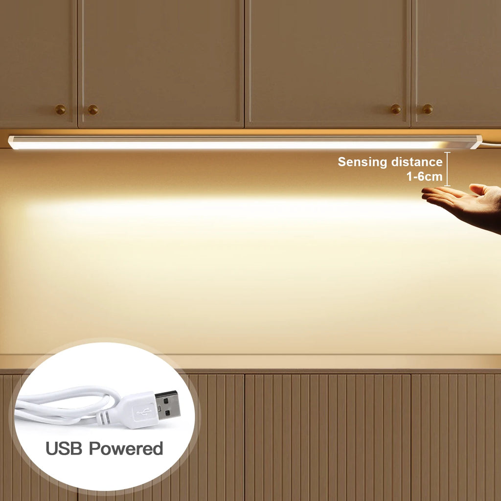 5V Hand Sweep Sensor Switch Detector USB Hand Wave Smart Motion Sensor Light Bar for Kitchen Wardrobe Indoor Night Lighting Oasis Select