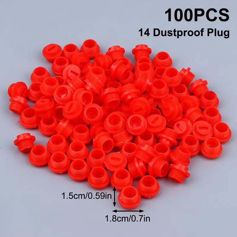 100pcs Random Color M12 M14 M16 M18 Common Rail Injector Connect Joint Dust Cap Oil Tube Pipe Plug Oasis Select A6