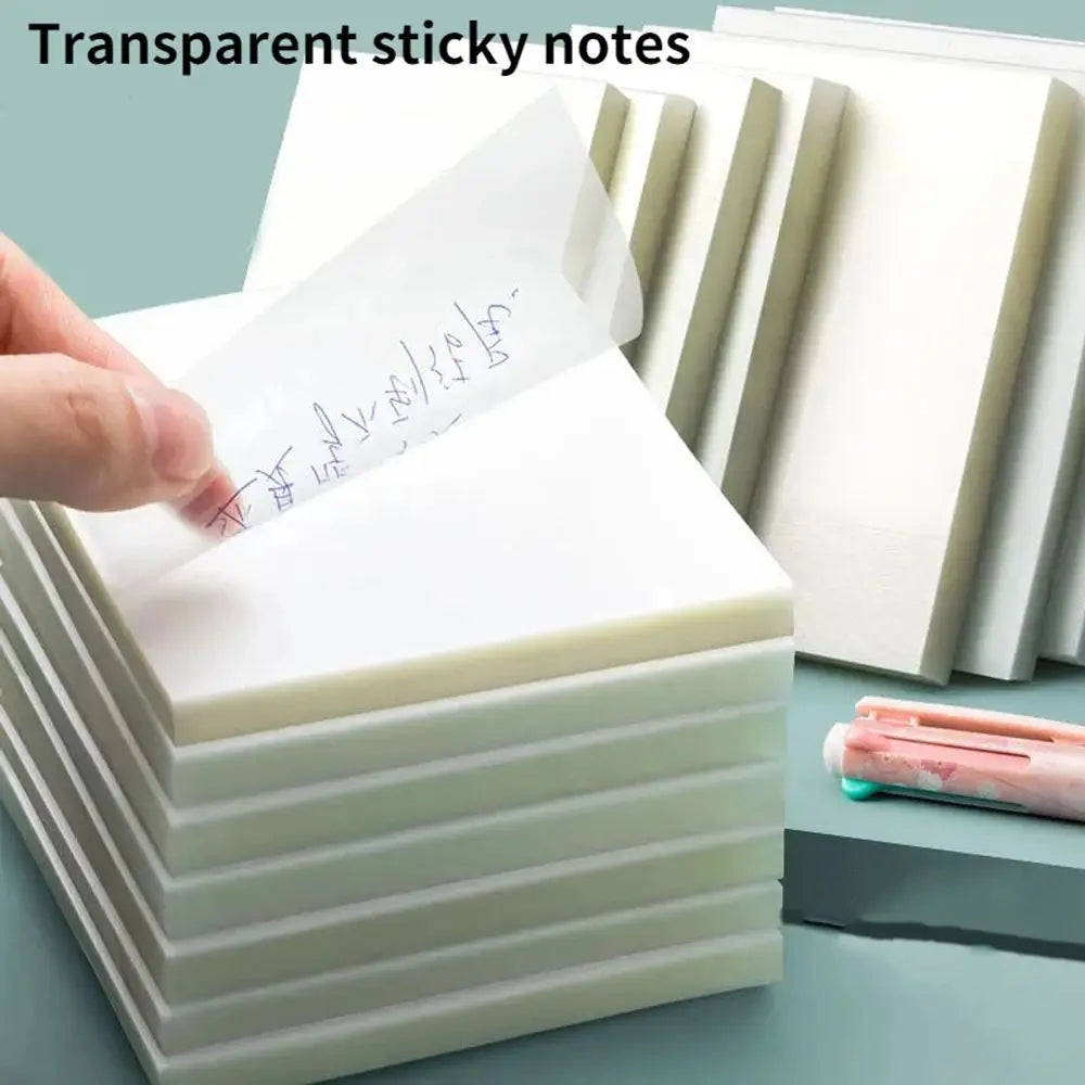 To Do List Note Paper Students School Stationery Notebook Transparent Sticky Notes Memo Pad Transparent Note Paper PET Stickers Oasis Select