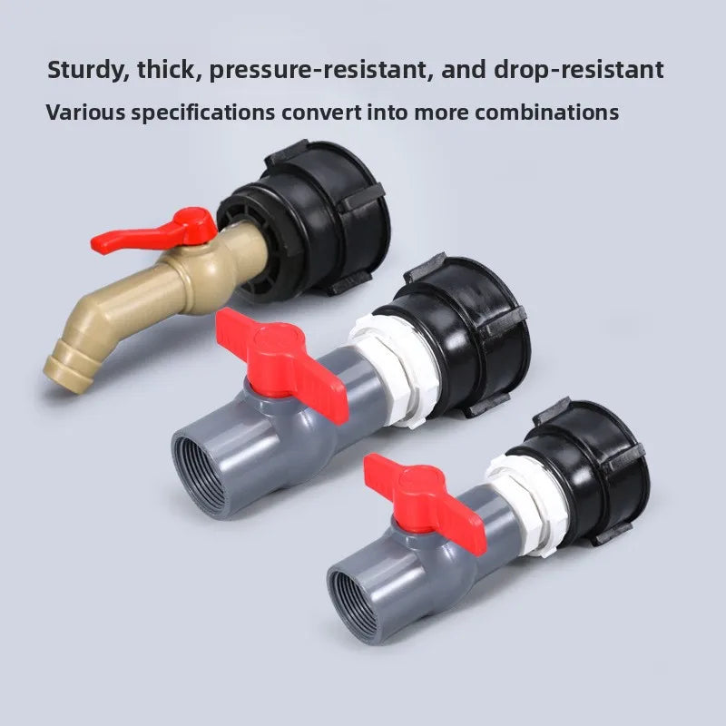 S60x6 Coarse Thread IBC Water Tank Adapter 1/2" 3/4" 1" Garden Hose Pipe Fittings Drain Connector Oasis Select