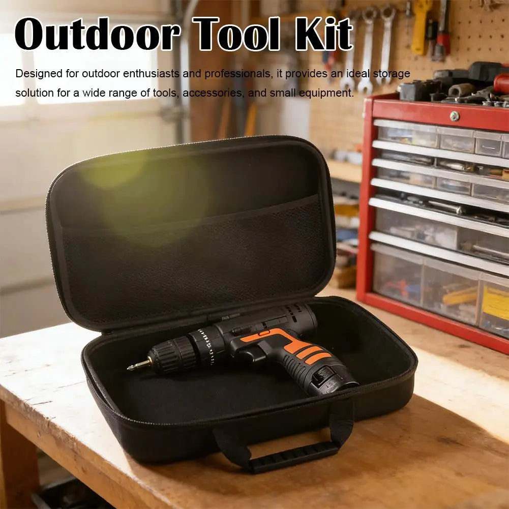 Hard Shell Drill Case – Shockproof Cordless Drill Storage Bag