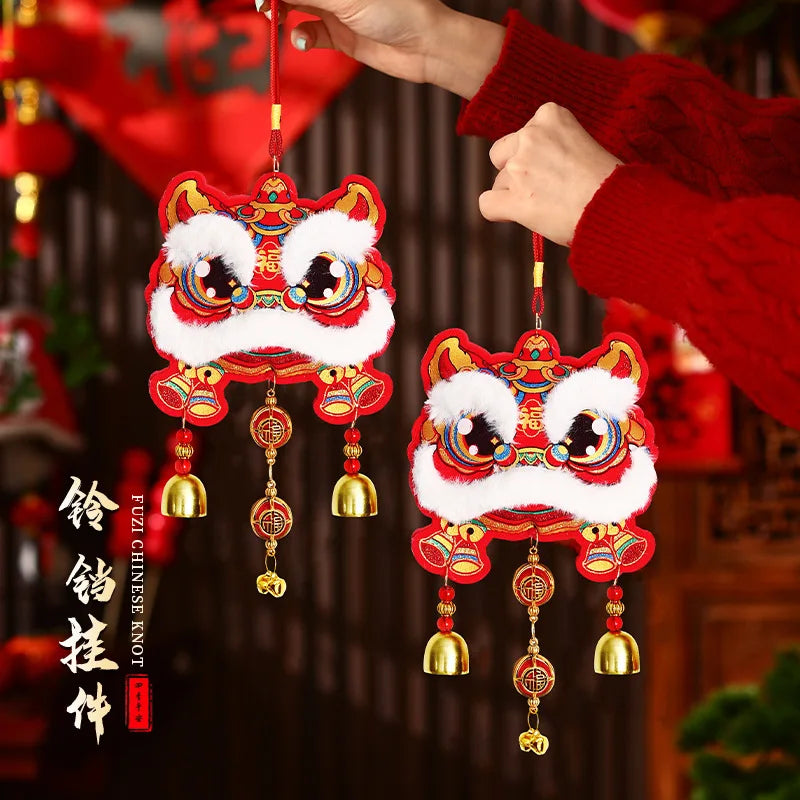 2025 Chinese New Year Lion Awakening Bell Pendant | Snake Year