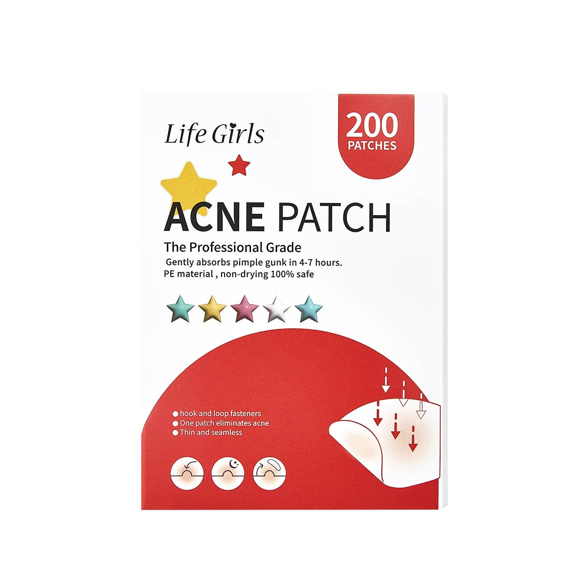 200pc Star Hydrocolloid Acne Patches – Ultrathin & Breathable