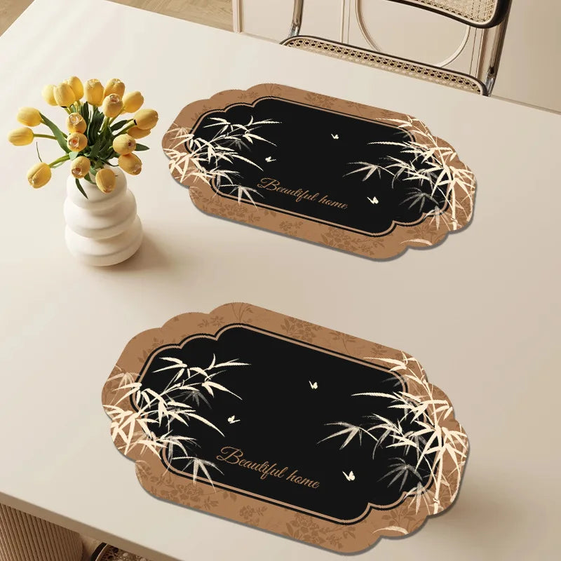 French Waterproof Leather Placemat Grease-proof Washless Placemat Dishes Scalder-proof Thermal Insulation Mat Western Placemat Oasis Select F3 30 x 50cm