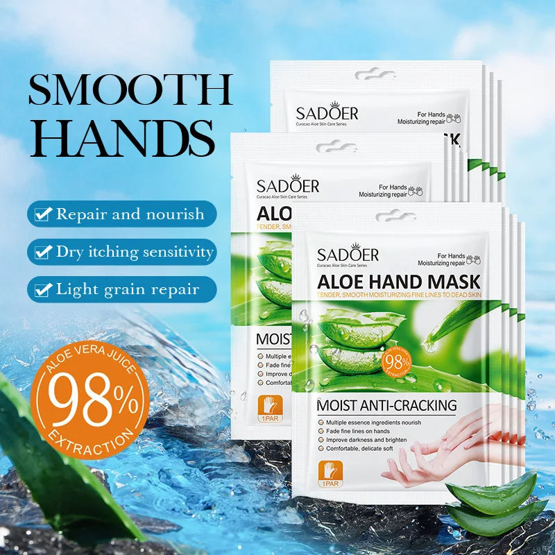 SADOER Aloe Vera Foot & Hand Peeling Mask – Moisturizing Foot & Hand Mask Oasis Select
