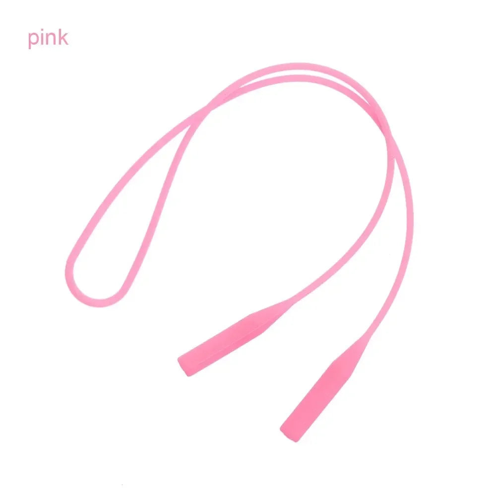 1/2pcs Adjustable Elastic Silicone Eyeglasses Straps Sunglasses Chain Sports Anti-Slip String Glasses Ropes Band Cord Holder Oasis Select Pink