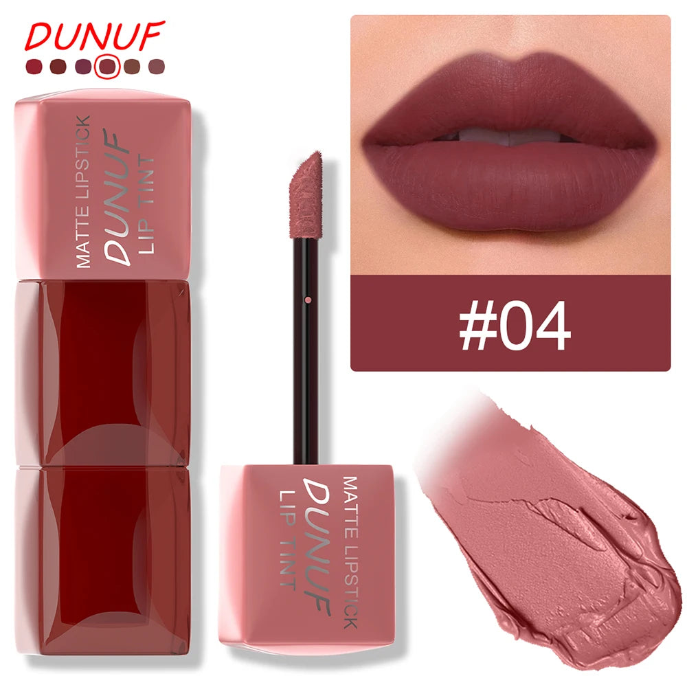 Liquid Velvet Matte Lipstick Long-lasting Waterproof Lip Gloss Lip Glaze Non-Stick Cup Nude Red High Pigment Y2K Christmas Gift Oasis Select 04