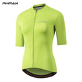 PHMAX Women Cycling Jersey Pro Breathable Summer MTB Road Bike Shirt Reflective Strip 3 Pockets Short Sleeve Cycling Maillot Oasis Select PW-DY-44603 L