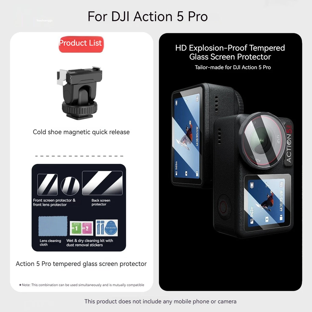 DJI Osmo Action 3/4/5 Pro Magnetic Quick Release Mount Adapter