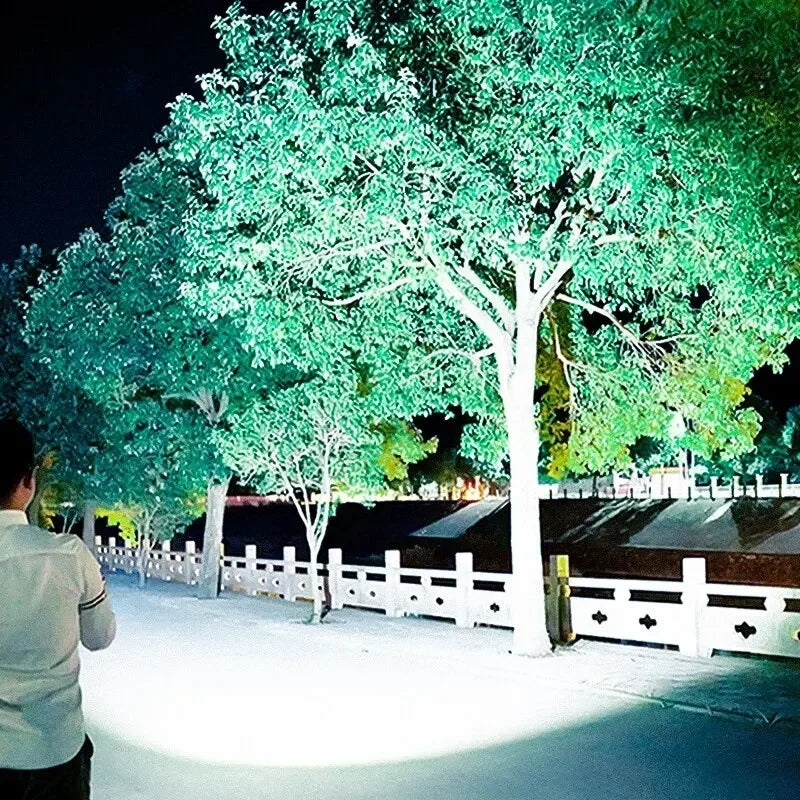 Super Bright LED Flashlight Strong Magnets 30W LED Wick Lighting White Red Blue Purple Side Light Zoomable Camping Lantern Oasis Select