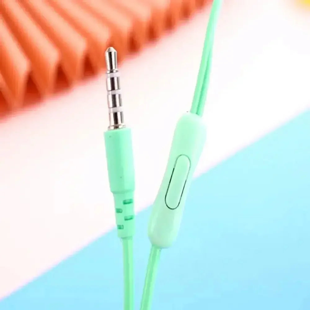 1PC 3.5mm Stereo In-Ear Earphone With Microphone Heavy Bass Wired Headset Earphones with Mic Universal for Xiaomi/Huawei/Samsung Oasis Select