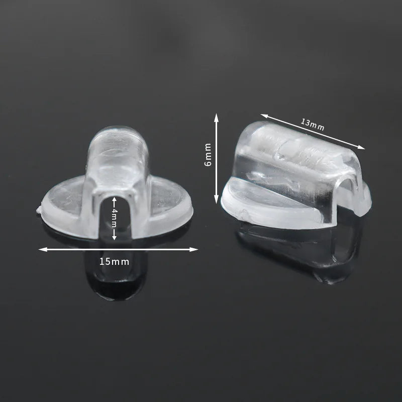 100pcs Clear Hair Rope Setting Buckles Clasp Hair Tie Base Setting Findings for Women DIY Tie Bow Jewelry Accessories Making Oasis Select White 13x15mm