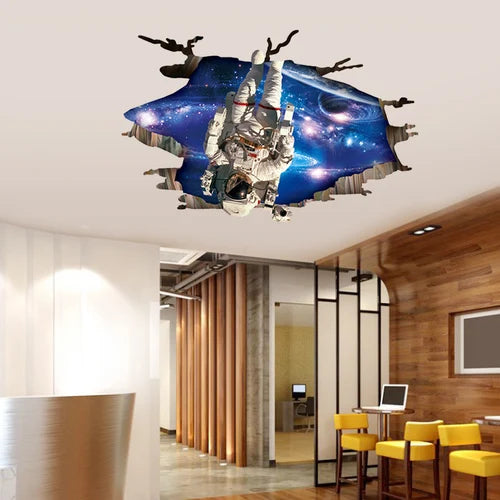 Space 3D three-dimensional wall pasted living room ceiling wall bedroom Creative room decoration wall painting background Oasis Select 1 60cm x 90cm