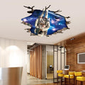 Space 3D three-dimensional wall pasted living room ceiling wall bedroom Creative room decoration wall painting background Oasis Select 1 60cm x 90cm
