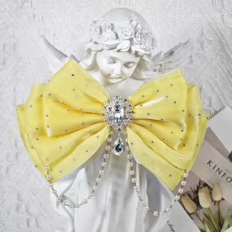 Rhinestone Bow Hair Clip for Girls – Princess Party Accessory