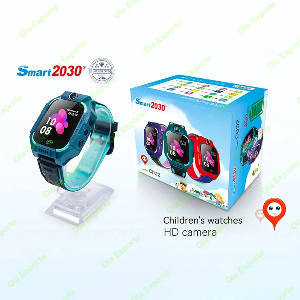 Kids GPS Smartwatch 2G SIM SOS Tracker IP67 Waterproof