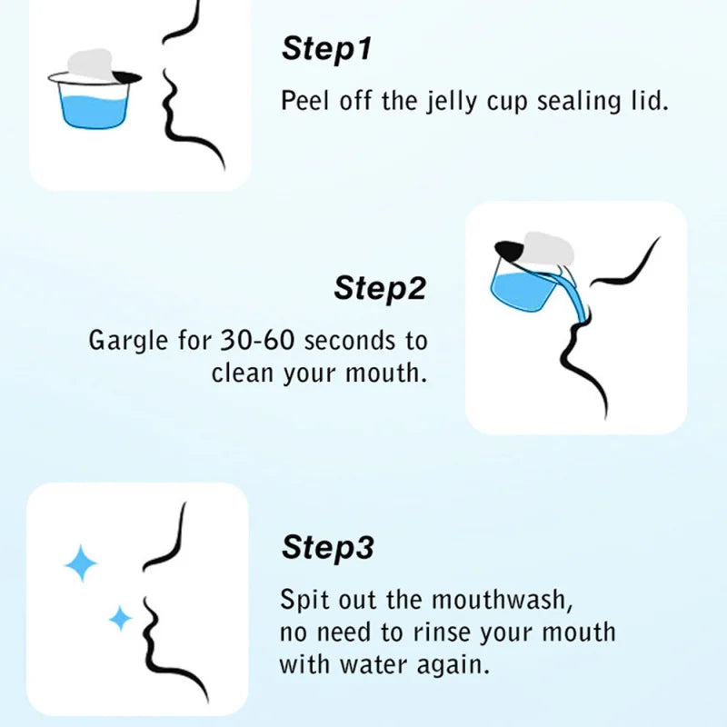 Grapefruit Mouthwash Jelly Cups 10 Pack | Portable Fresh Breath