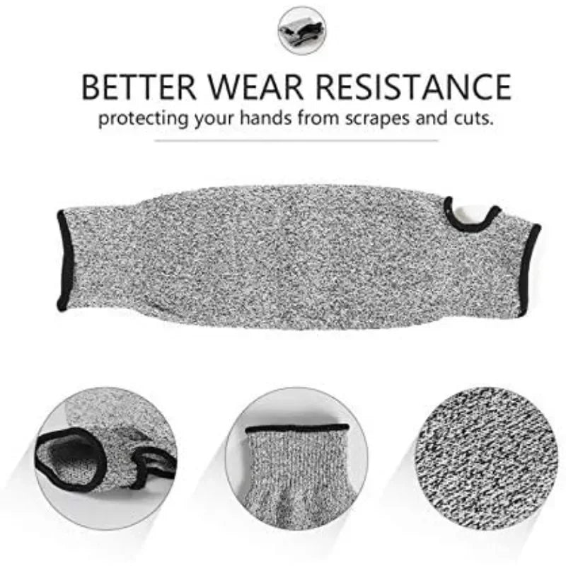 Breathable Cut Level 5 Arm Sleeves HPPE Fiber Anti-Puncture Bracers Heat Resistant for Construction Protective Gear Set Oasis Select