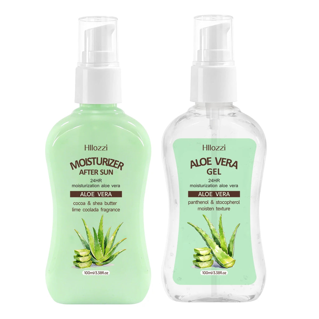 MOISTURIZER AFTER SUN ALOE VERA GEL，Quick absorption, non-greasy texture, post-sun hydration, suitable for both men and women Oasis Select Aloe Vera Set