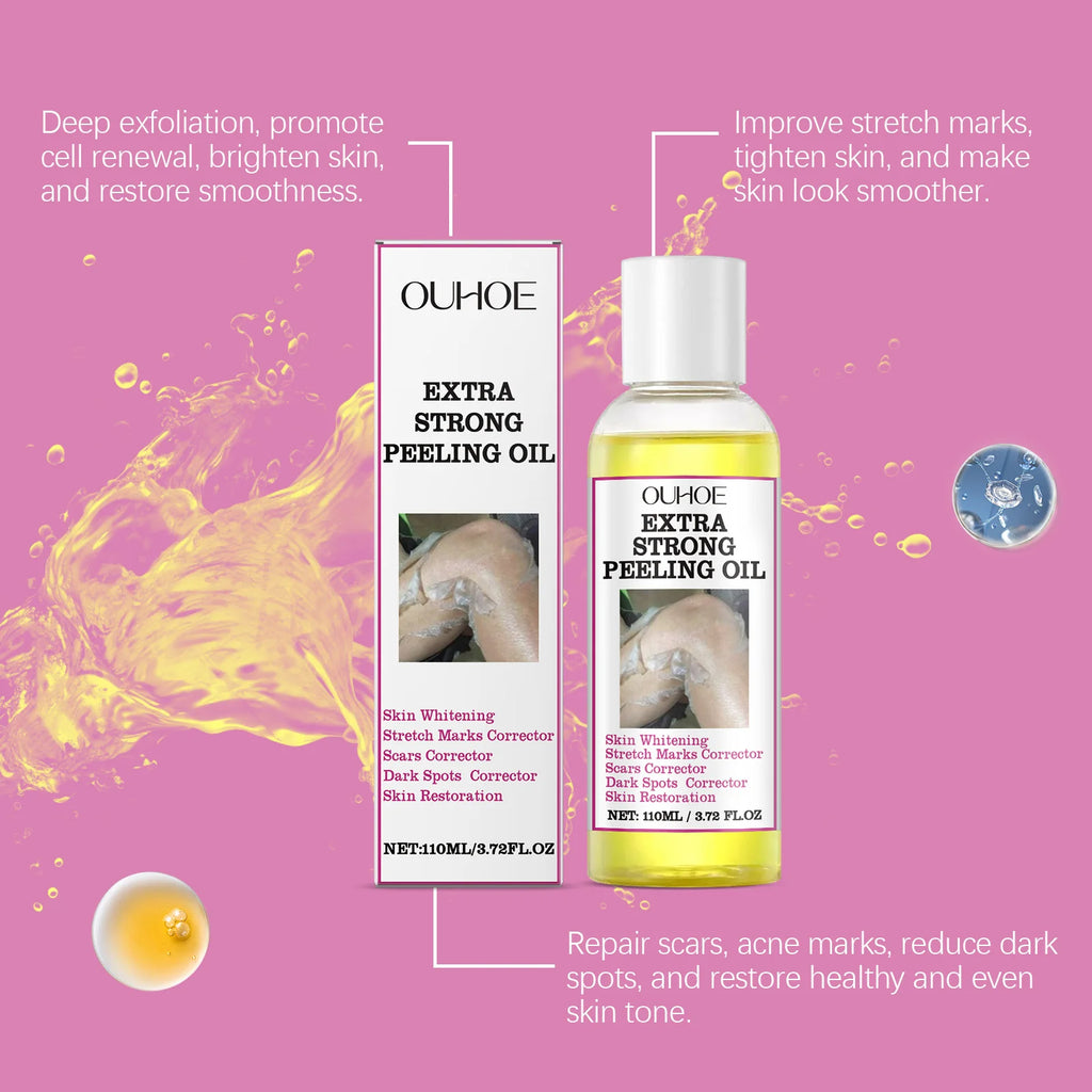 110ML Body Peeling Oil Gentle Remove Dead Skin Moisturizing Glowing Skin Tone Firming Smoothing Massage Body Exfoliating Oil Oasis Select