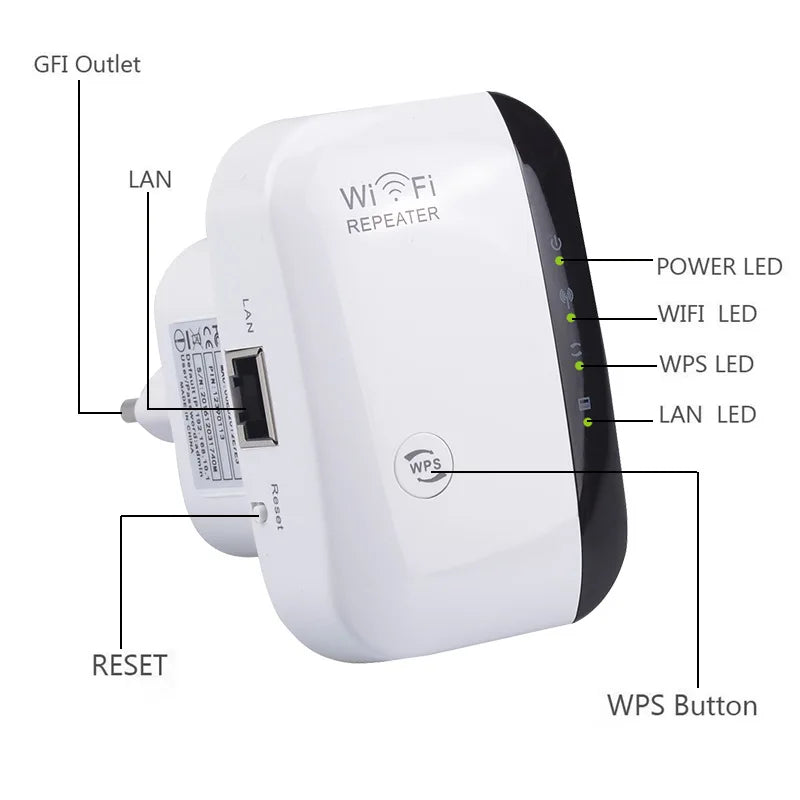 Wifi Repeater Wireless Signal Amplifier Extended Network Enhancer Wifi Extender EU US Home Router Signal Amplification Extension Oasis Select