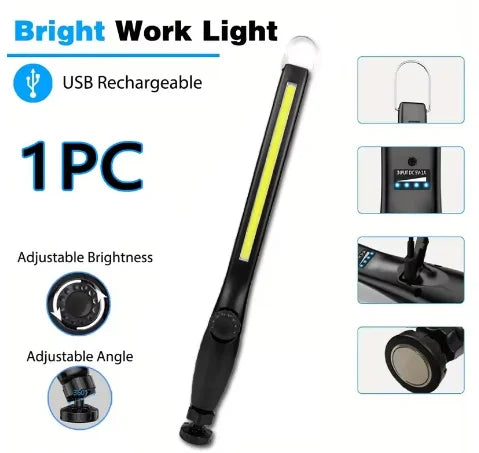 Emergency Repair High Lumen Rechargeable LED Work Light for Car , Powerful Magnetic Flashlight with Hooks and Magnetic Base Oasis Select S580