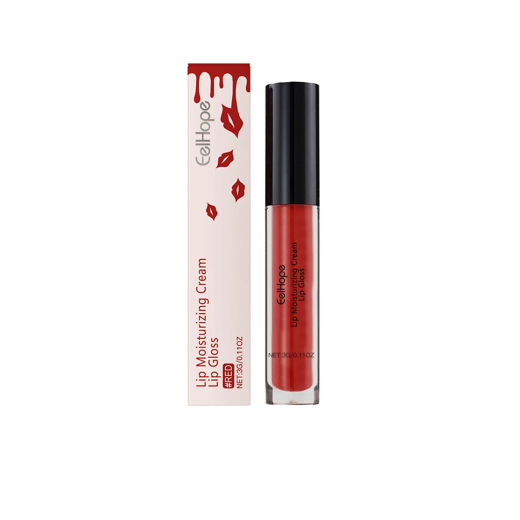 Eelhope Moisturizing Lip Gloss – Non-Sticky, Long-Lasting Glow Lip Gloss Oasis Select RED
