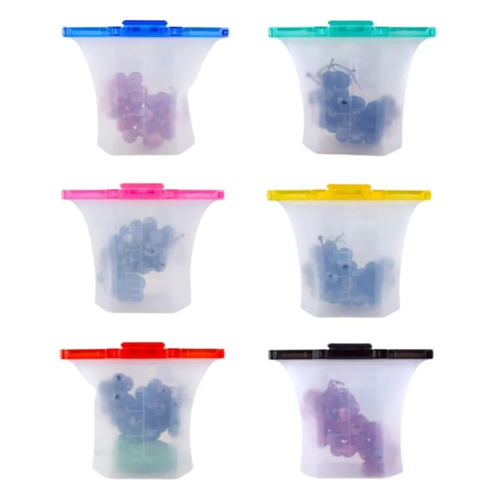 1000ml Reusable Silicone Food Storage Bag – Leakproof Seal