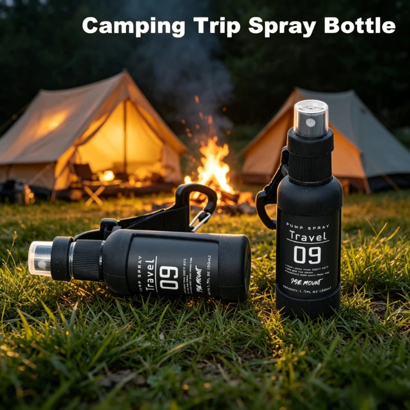 50ml Portable Tactical Spray Bottle Outdoor Camping Hiking Alcohol Dispenser Refillable Empty Bottle Survival Tool Black Oasis Select