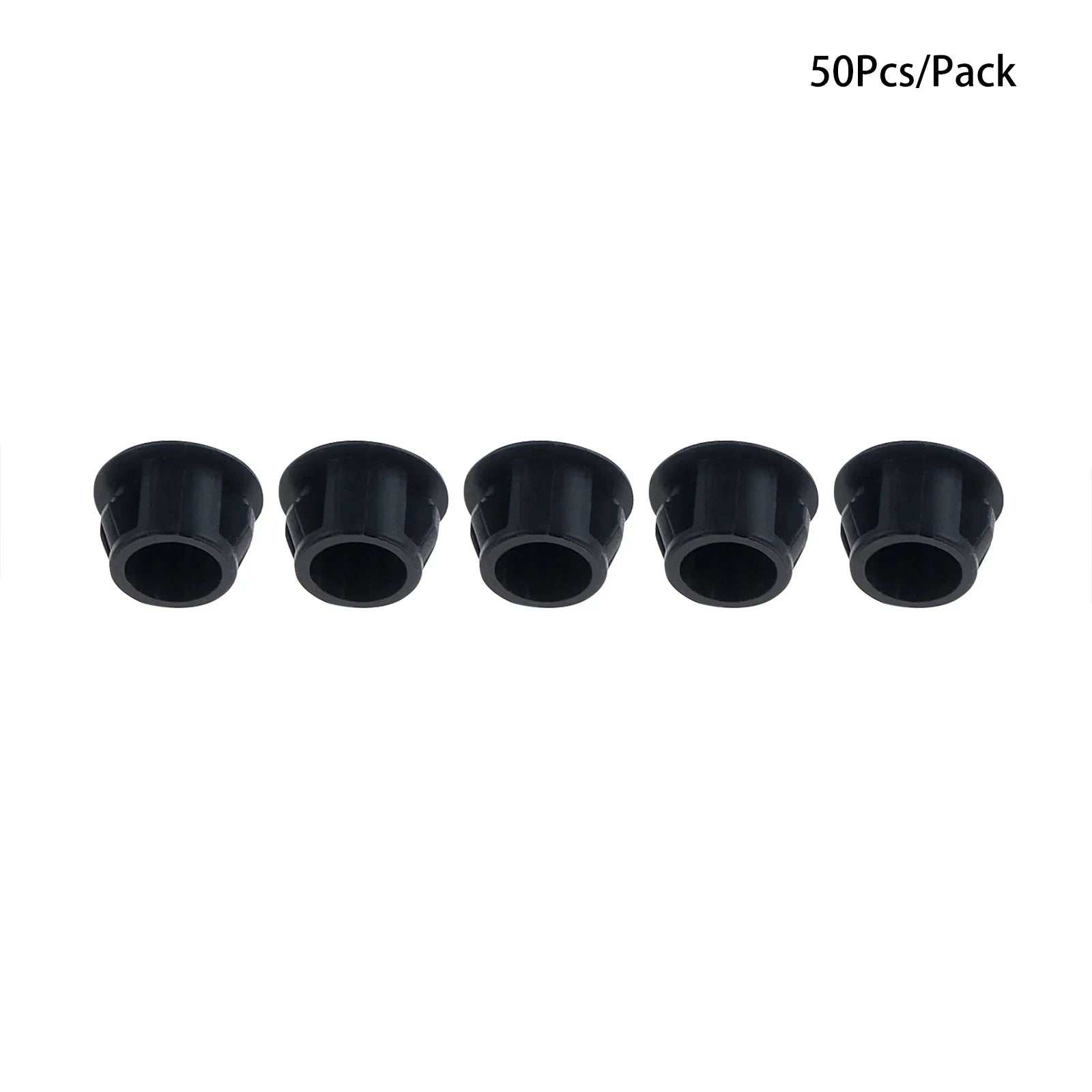 50Pcs Plastic Blanking End Caps Hole Plugs 5mm–32mm Black/White