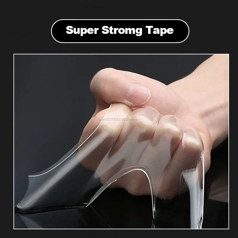 Double Sided Nano Tape Extra Strong Decorative Adhesive Tape Thickened Transparent Waterproof Tape Glue Useful Things for Home Oasis Select