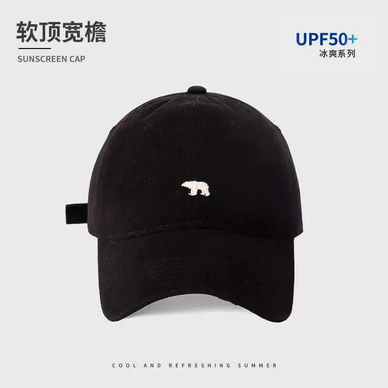 Unisex Bear Design Baseball Cap – Adjustable Soft Curved Brim Baseball Cap Oasis Select Black